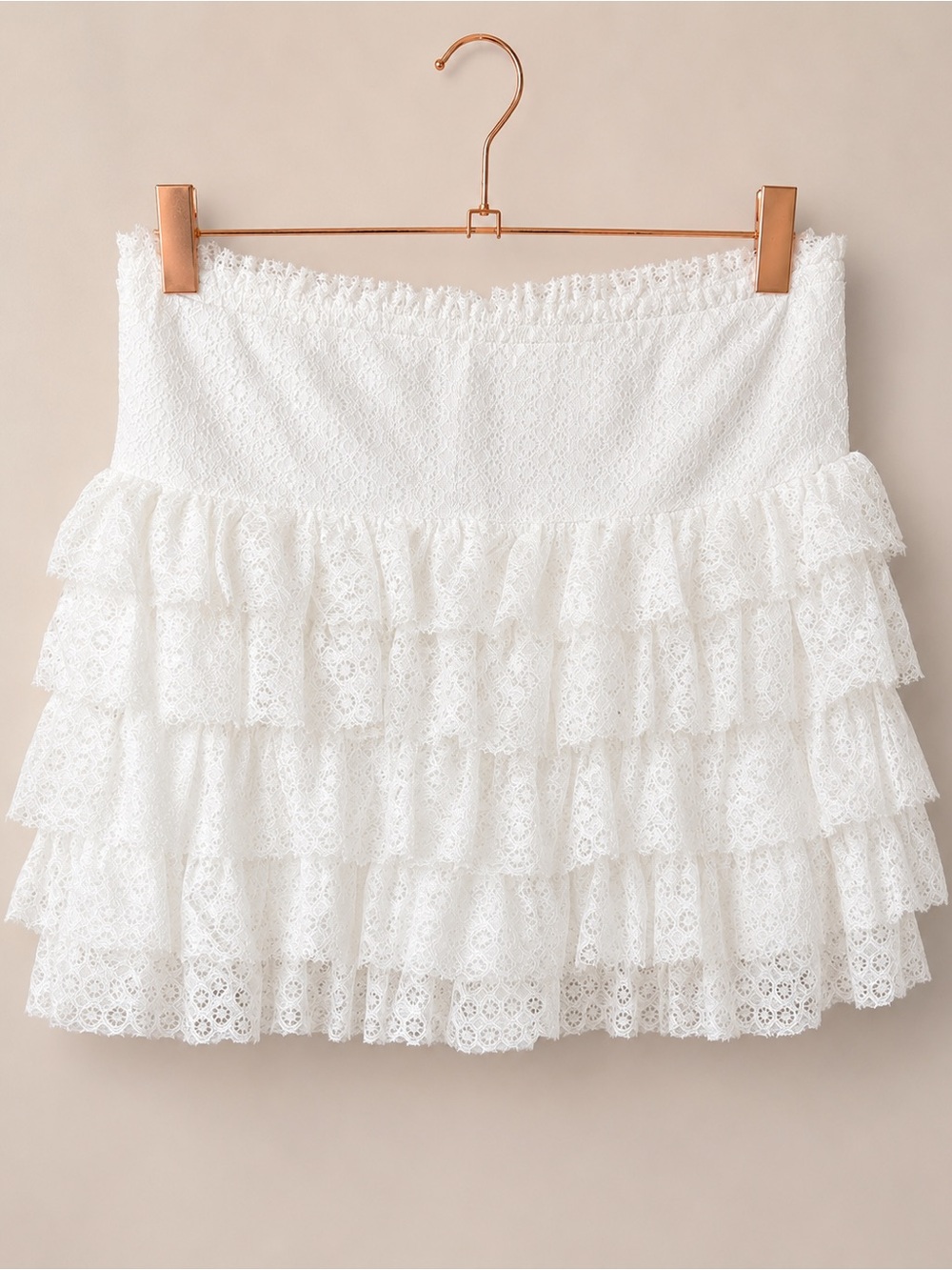 American Eagle Outfitters White Lace Ruffle Mini Skort NWT Size XXL